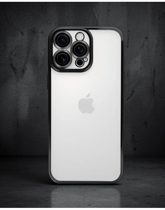 Apple İphone 16 Pro Max Kılıf Razer Lensli Silikon - Siyah