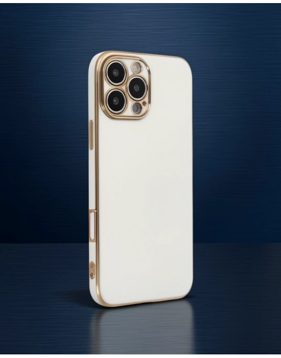 Apple İphone 16 Pro Max Kılıf Volet Silikon - Beyaz