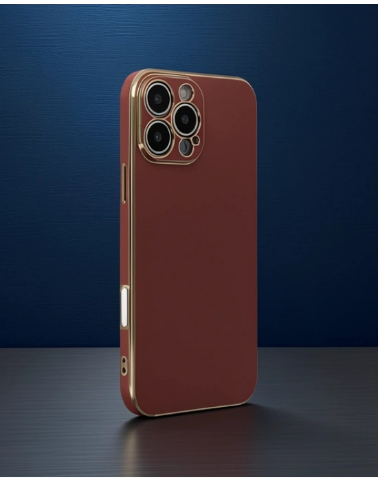 Apple İphone 16 Pro Max Kılıf Volet Silikon - Kırmızı