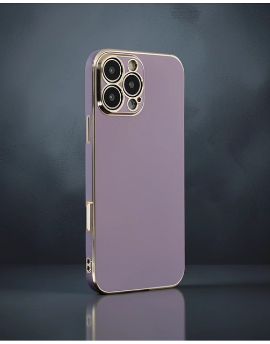 Apple İphone 16 Pro Max Kılıf Volet Silikon - Mor