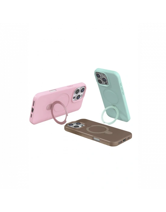 Apple iPhone 16 Pro Max Regal Magsafe Standlı Kapak - Lila