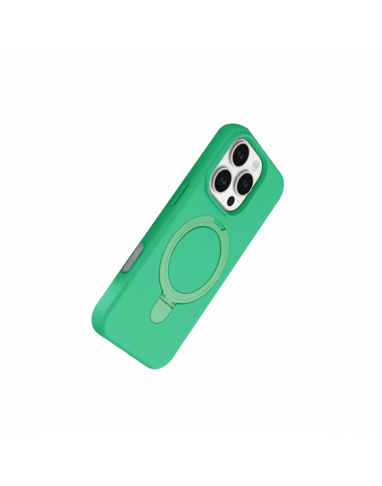 Apple iPhone 16 Pro Max Regal Magsafe Standlı Kapak - Yeşil