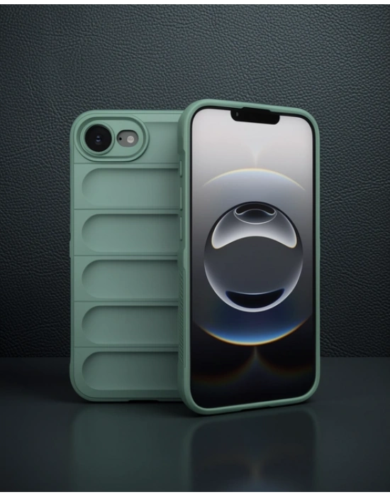 Apple İphone 16e Kılıf Optimum Silikon - Koyu Yeşil