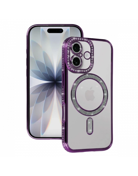 Apple iPhone 17 Joke Simli Magneticsafe Kılıf - Derin Mor