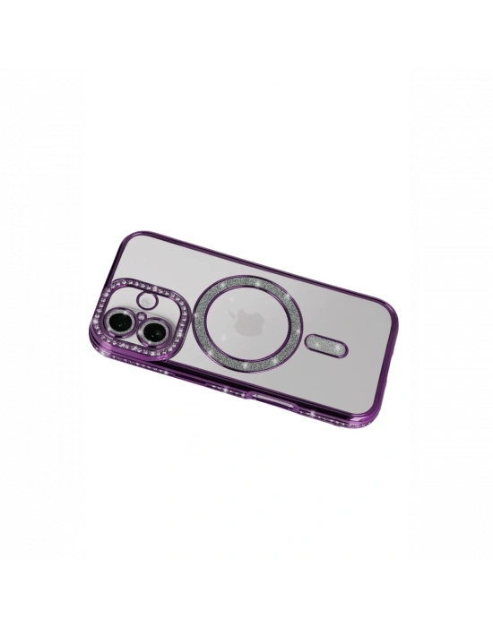 Apple iPhone 17 Joke Simli Magneticsafe Kılıf - Derin Mor