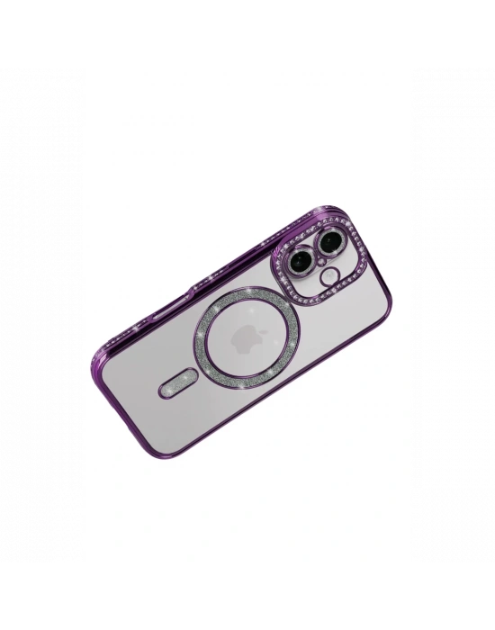 Apple iPhone 17 Joke Simli Magneticsafe Kılıf - Derin Mor