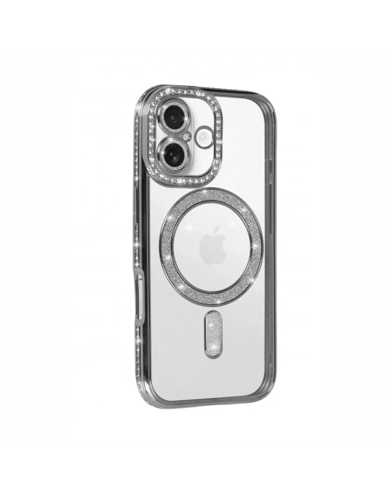 Apple iPhone 17 Joke Simli Magneticsafe Kılıf - Gümüş