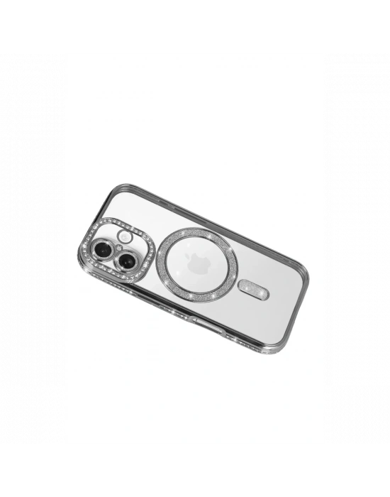 Apple iPhone 17 Joke Simli Magneticsafe Kılıf - Gümüş