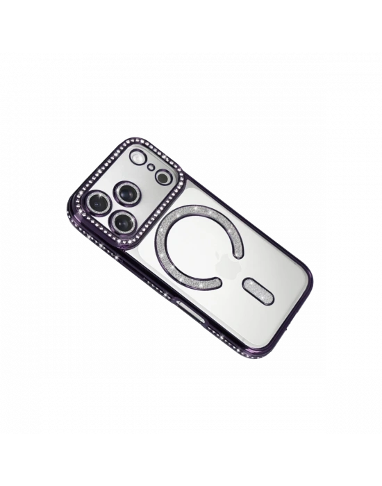 Apple iPhone 18 Pro/17 Pro Joke Simli Magneticsafe Kılıf - Derin Mor
