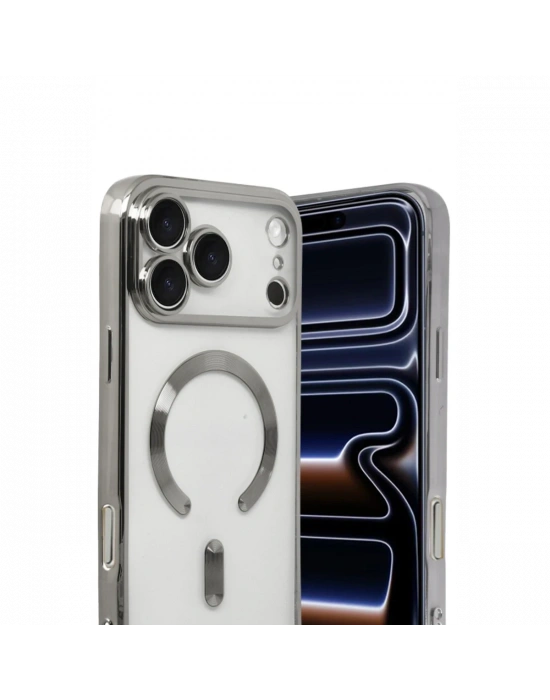 Apple iPhone 17 Pro Kross Magneticsafe Kapak - Gümüş