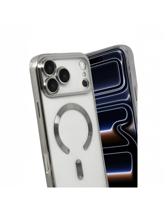 Apple iPhone 17 Pro Kross Magneticsafe Kapak - Gümüş