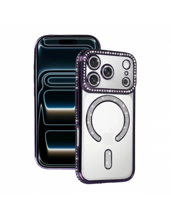 Apple iPhone 18 Pro Max/17 Pro Max Joke Simli Magneticsafe Kılıf - Derin Mor