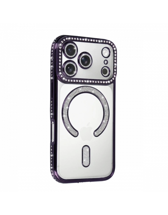Apple iPhone 18 Pro Max/17 Pro Max Joke Simli Magneticsafe Kılıf - Derin Mor