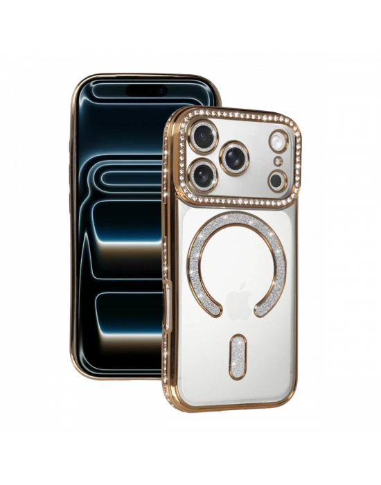 Apple iPhone 18 Pro Max/17 Pro Max Joke Simli Magneticsafe Kılıf - Gold