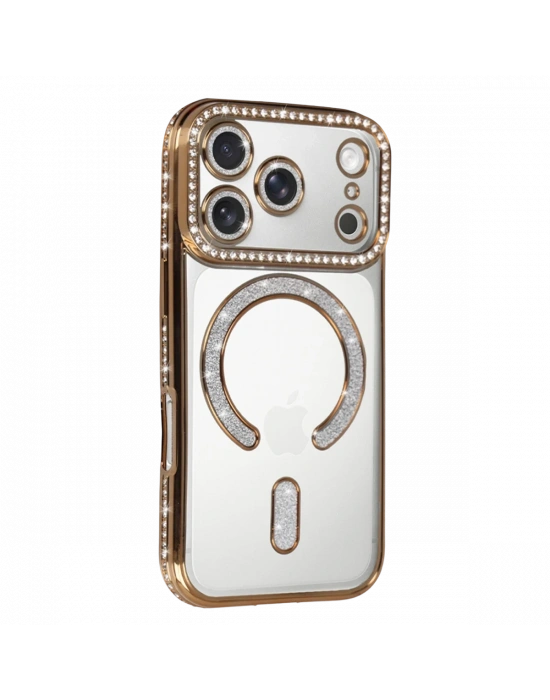 Apple iPhone 18 Pro Max/17 Pro Max Joke Simli Magneticsafe Kılıf - Gold