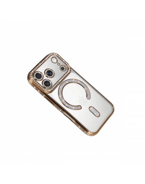 Apple iPhone 18 Pro Max/17 Pro Max Joke Simli Magneticsafe Kılıf - Gold