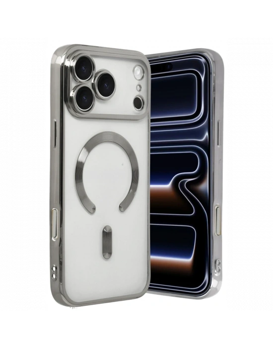 Apple iPhone 17 Pro Max Kross Magneticsafe Kapak - Gümüş
