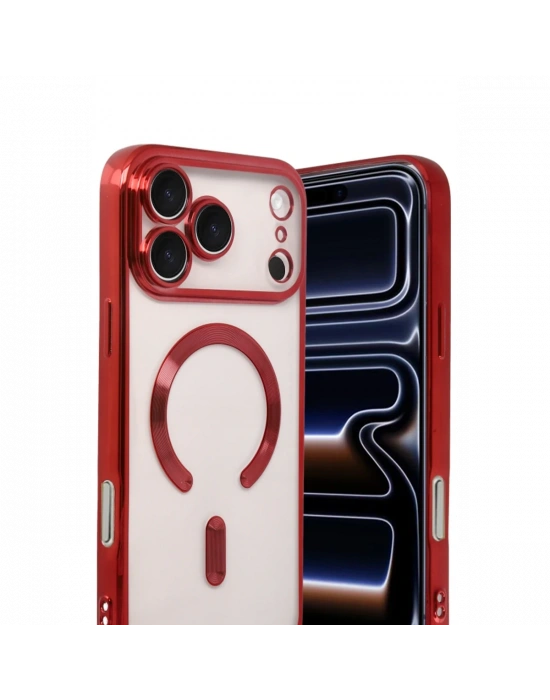 Apple iPhone 17 Pro Max Kross Magneticsafe Kapak - Kırmızı