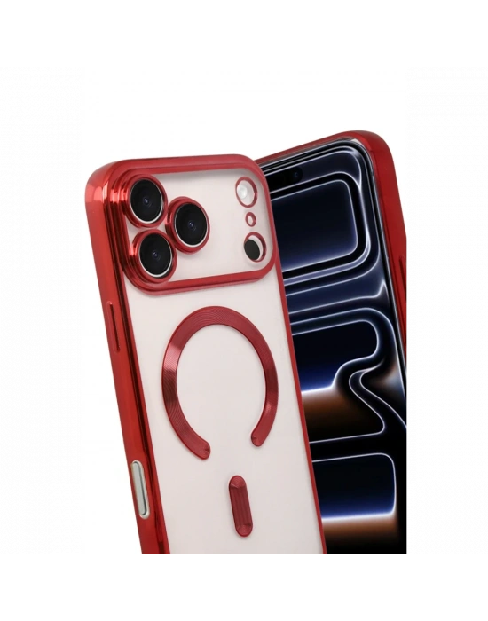 Apple iPhone 17 Pro Max Kross Magneticsafe Kapak - Kırmızı