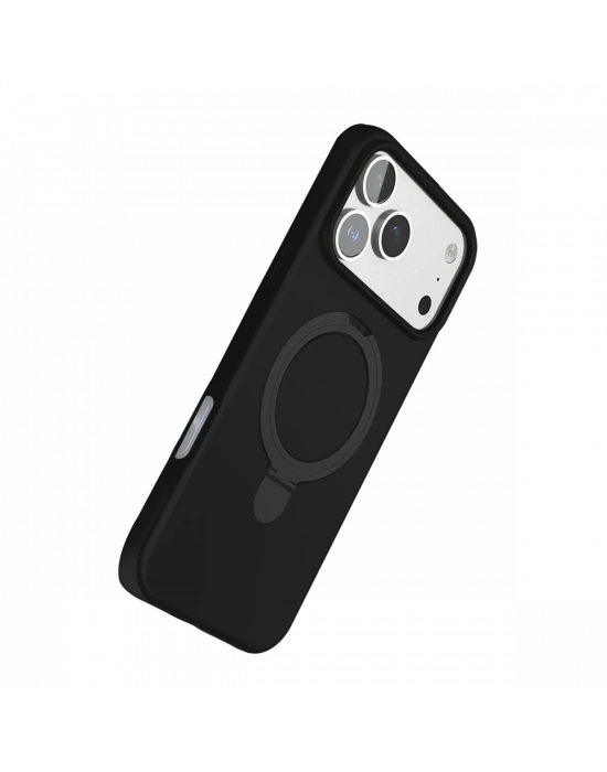 Apple iPhone 17 Pro Max Regal Magsafe Standlı Kapak - Siyah