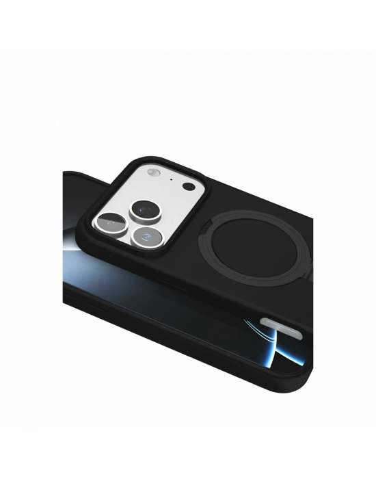 Apple iPhone 17 Pro Max Regal Magsafe Standlı Kapak - Siyah