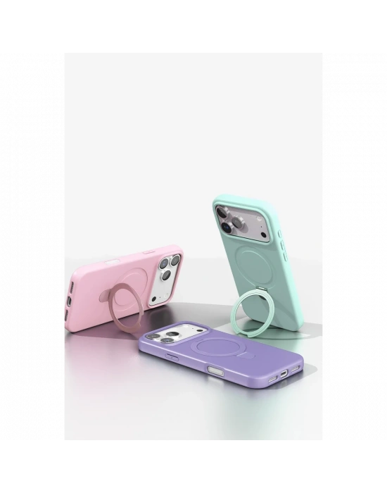 Apple iPhone 17 Pro Max Regal Magsafe Standlı Kapak - Siyah