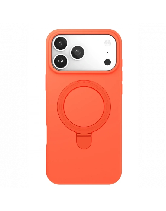 Apple iPhone 17 Pro Max Regal Magsafe Standlı Kapak - Turuncu