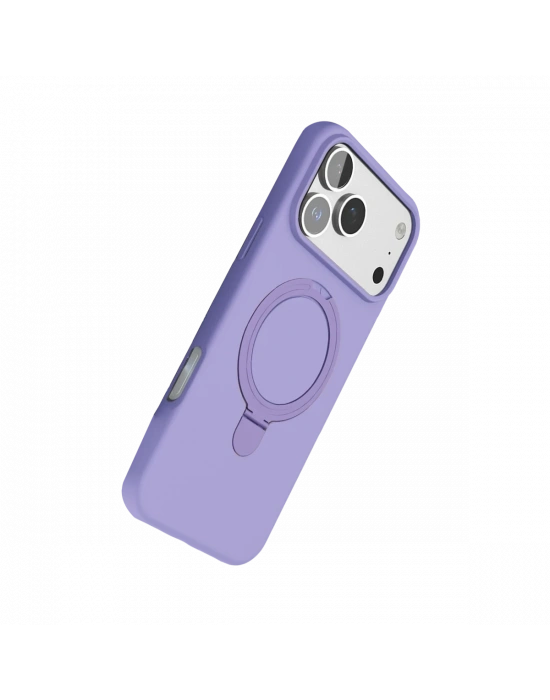 Apple iPhone 17 Pro Regal Magsafe Standlı Kapak - Lila