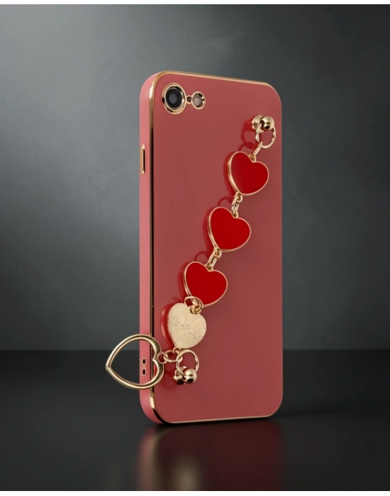 Apple İphone 7 Kılıf Esila Silikon - Kırmızı