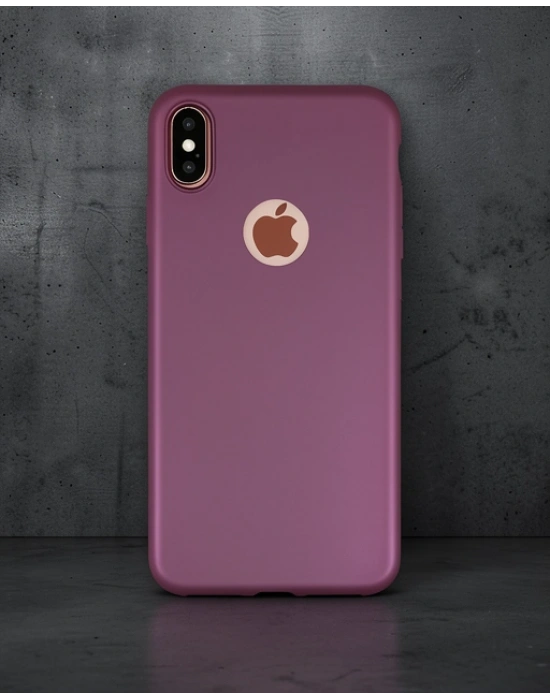 Apple İphone Xs Max Kılıf First Silikon - Mürdüm