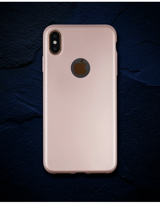 Apple İphone Xs Max Kılıf First Silikon - Rose Gold