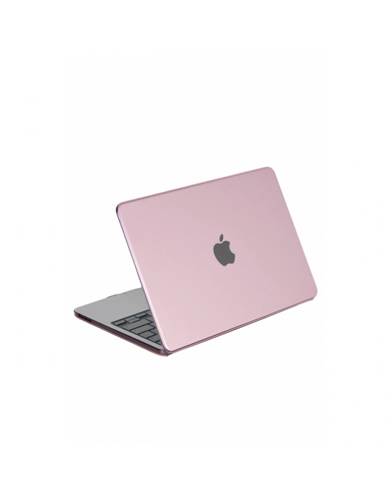 Apple MacBook Neo Şeffaf Macbook Kapak - Pembe