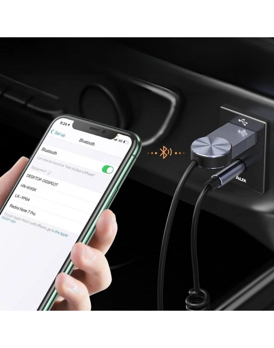 Araba için Bluetooth Aux Alıcısı Wireless Araç Kiti