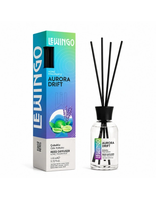 Aurora Drift Bambu Çubuklu Oda Kokusu - 110 ml - Cam Şişe 