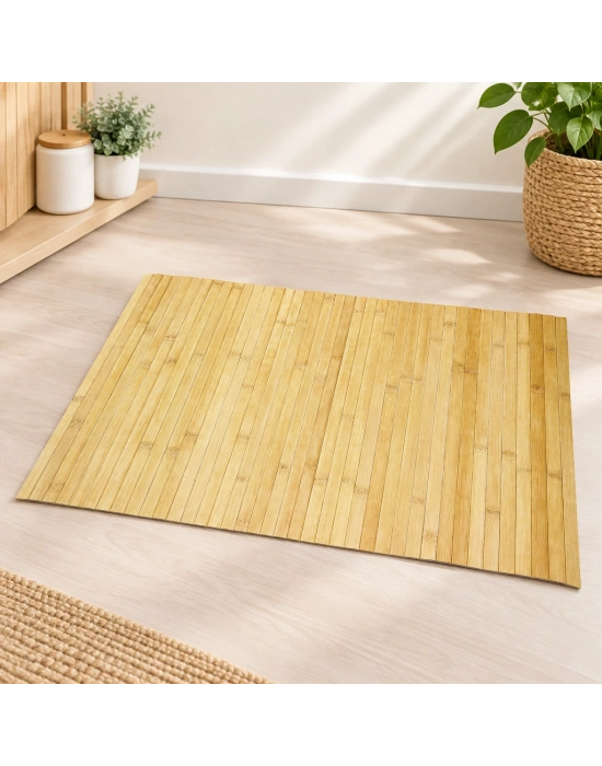 Bambu Çubuklu Kaydırmaz Banyo Paspası