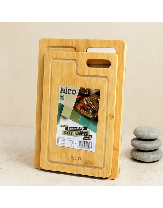 Bambu Kesme Tahtası Oval Kulplu