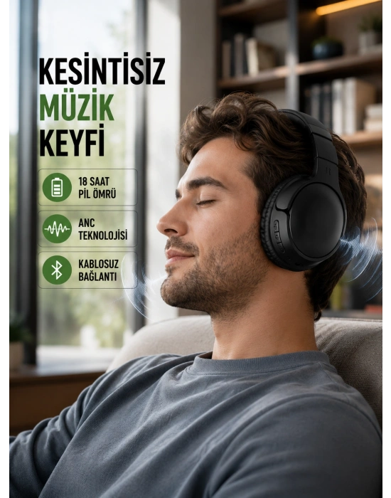 Bluetooth 5.0 Kablosuz Kulaklık-Geniş Alan Kullanım