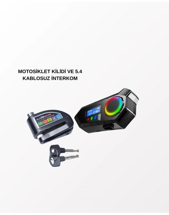Bluetooth 5.4 Kablosuz İnterkom+ Motor Disk Kilidi