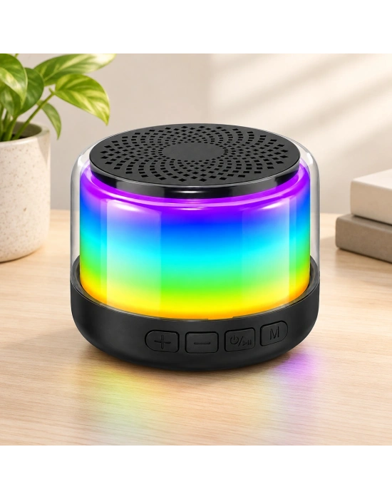 Bluetooth Hoparlör 3W RGB USB/SD Şarjlı