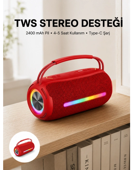 Bluetooth Kablosuz Hoparlör – Taşınabilir, Güçlü Ses