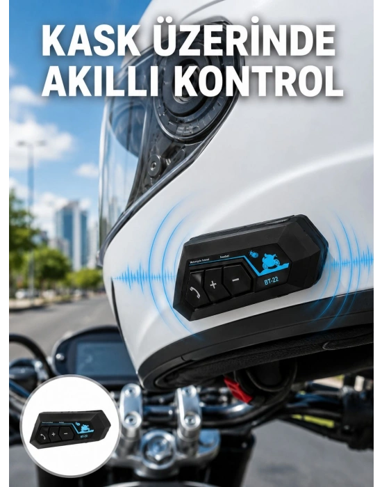 Bluetooth Kask Kulaklığı Intercom 5.0 Bluetooth Android ve İOS Uyumlu Yeni Nesil