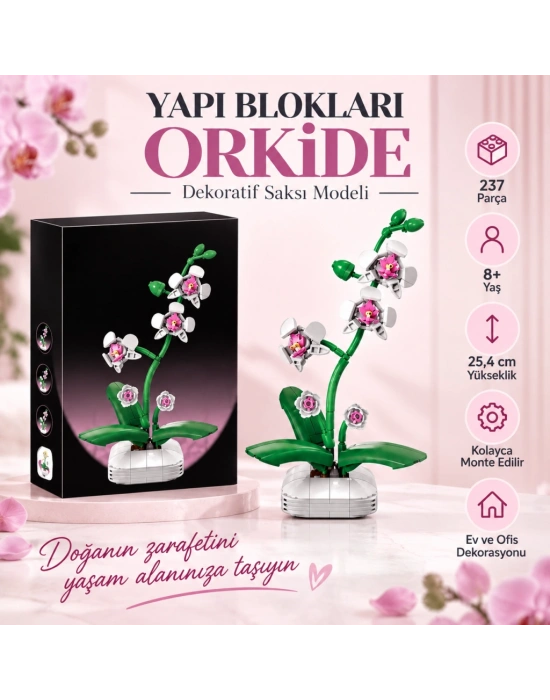 C59028W Saksılı Orkide Model 237 Parça Block Oyuncak