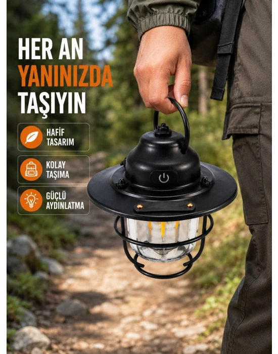Çam Kozalağı Şekilli Retro Kamp Gece Lambası
