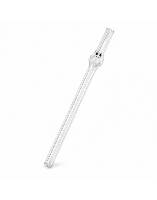 Cam Pipet - Yüz Figürlü Tasarım - 20 cm