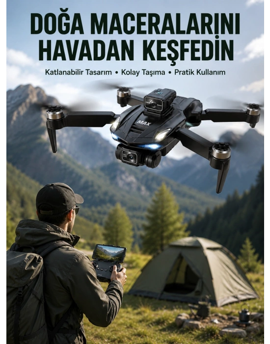 Canlı Görüntü Aktarımlı Çift Kameralı Uzaktan Kumandalı Drone