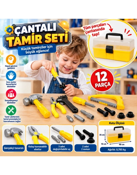 Çantalı Tamir Seti 12 Parça