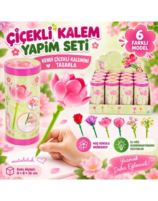 Çiçekli Kalem Yapım Seti