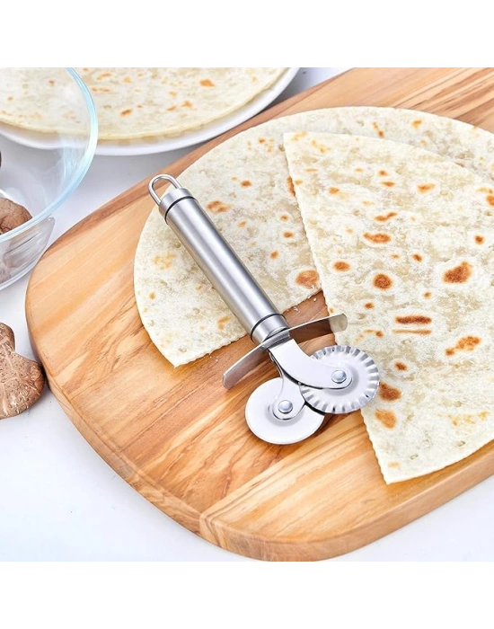 Çift Başlıklı Pizza Hamur Bıçağı