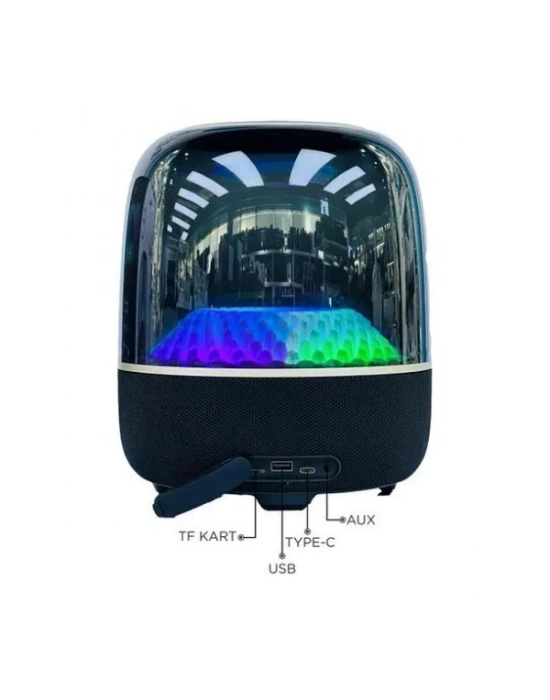 D33 Siyah Taşınabilir Kablosuz Bluetooth Hoparlör