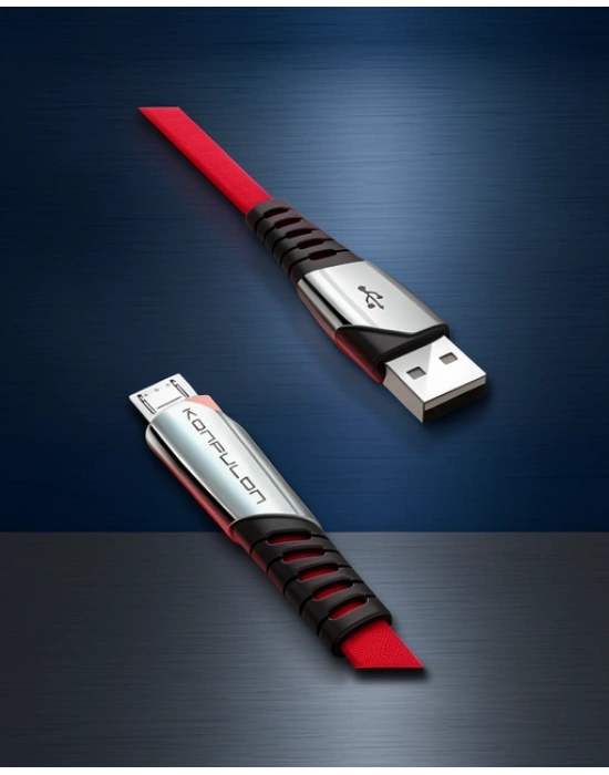 Dc16 Micro Usb Kablo 1m 2.4a - Kırmızı